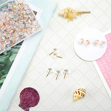 Load image into Gallery viewer, WenTao 150PCS Push Pins, Rose Gold Map Thumb Tacks, Large Size Pins Rose Gold Steel Point and Transparent Plastic Round Head for Bulletin Board, Fabric Marking, Crafts and Office Organization
