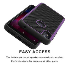 Load image into Gallery viewer, Sucnakp T-Mobile Revvl 4 Case TCL Revvl 4 Case Shock Absorption Drop Protection Hybrid Dual Layer Armor Defender Protective Cover for T-Mobile Revvl 4（FB Purple）
