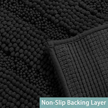 Load image into Gallery viewer, Turquoize Non-Slip Bath Mat Oversize Bathroom Rug Shag Shower Mat Ultra Soft &amp; Water Absorbent Bath Rug for Bathroom/Kitchen Washable Rug, Perfect for Doormats, Tub, Size 59" X 20", Turquoise Blue
