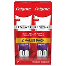 Load image into Gallery viewer, Colgate Renewal Gum Toothpaste for Gum Health, Teeth Sensitivity Repair, Fresh Mint Gel - 3 ounce (2 Pack)
