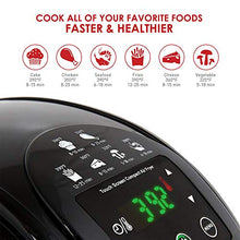 Load image into Gallery viewer, Elite Platinum EAF-1506D Electric Digital Hot Air Fryer Oil-Less Healthy Cooker Timer &amp; Temperature Controls, 26 Recipe Cookbook, 3.5 Quart, Black
