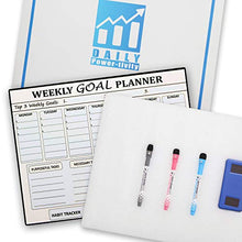 Load image into Gallery viewer, Magnetic Goal Board and Weekly Dry-Erase Calendar for Fridge - Daily Habit Tracker, Planner &amp; Productivity Enhancer - Stain Resistant - Plus Free E-Book -WhiteBoard Organizer
