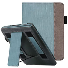 Load image into Gallery viewer, WALNEW Stand Case for 6.8” Kindle Paperwhite 11th Generation 2021- Two Hand Straps Premium PU Leather Book Cover with Auto Wake/Sleep for Amazon Kindle Paperwhite Signature Edition ereader
