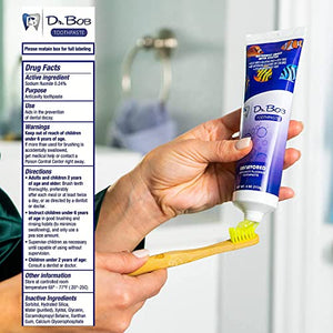 Dr. Bob Unflavored Toothpaste - Natural Xylitol Baby, Toddler, Kids Toothpaste with Fluoride for Sensitive Teeth - No Artificial Flavors, SLS-Free, Dye-Free, Flavorless for Children -Made in USA- 4oz