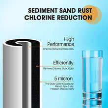 Load image into Gallery viewer, PUREPLUS 5 Micron 10" x 4.5" Whole House Sediment and Carbon Water Filter Replacement Cartridge for GE FXHTC, GXWH40L, GXWH35F, GNWH38S, Culligan RFC-BBSA, WRC25HD, PP10BB-CC, Pentek RFC-BB, 2Pack

