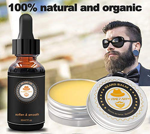 Upgraded Beard Grooming Kit w/Beard Conditioner,Beard Oil,Beard Balm,Beard Brush,Beard Shampoo/Wash,Beard Comb,Beard Scissors,Storage Bag,Beard E-Book,Beard Growth Care Gifts for Men