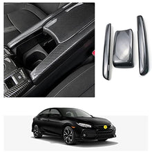 Load image into Gallery viewer, CDEFG Center Console Cover for Civic: Console Armrest Shell for 2018 2019 2020 2021 Civic Sedan Interior Accessories Arm Rest Protective Decorative Sticker Trim Carbon Fiber (3PCS)
