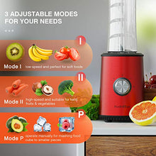 Load image into Gallery viewer, HadinEEon Blender with 3 Adjustable Speeds, Stainless Steel Personal Blender for Shakes and Smoothies, Powerful Smoothie Blender with 20oz &amp; 10oz Tritan BPA Free Portable Travel Bottles
