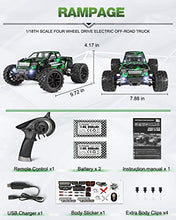 Load image into Gallery viewer, HAIBOXING 1:18 Scale All Terrain RC Car 18859E, 36 KPH High Speed 4WD Electric Vehicle with 2.4 GHz Remote Control, 4X4 Waterproof Off-Road Truck with Two Rechargeable Batteries
