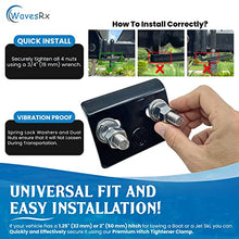 Load image into Gallery viewer, WAVESRX Boat Trailer Hitch Tightener &amp; Stabilizer | Stainless Steel Anti-Rattle Clamp for 2&quot; Hitch Receivers | Marine Grade Rust-Free for Safe Transportation of Your Watercraft | Improved 2022 Version
