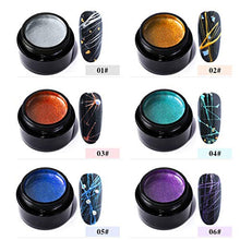 Load image into Gallery viewer, 6 Color Nail Art Nail Spider Gel Set Matrix Gel Paint Design Nail Wire Drawing Nail Gel For Line Uv Gel Nails, Acrylic Nails, Natural Nails (Shipping from USA)
