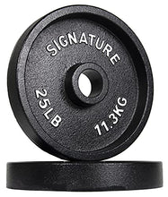 Load image into Gallery viewer, Signature Fitness Deep Dish 2-Inch Olympic Cast Iron Weight Plates with E-Coating
