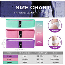 Load image into Gallery viewer, Exercise Resistance Bands for Legs and Butt, Anti-Slip &amp; Roll Workout Booty Bands for Women Squat Glute Hip Training, 3 Levels Sports Fitness Band -JUEYINGBAILI
