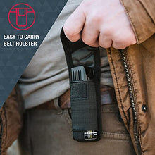 Load image into Gallery viewer, SABRE Tactical Pepper Gel With Belt Holster, 18 Bursts of Maximum Police Strength OC Spray, Quick Access Flip Top Safety, 18-Foot Range, Gel Is Safer, Designed For Security Professionals
