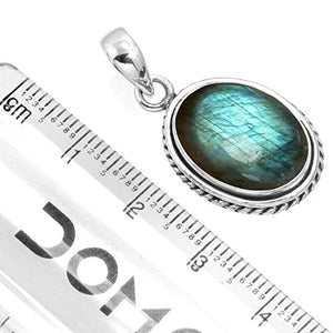 925 Sterling Silver Women Jewelry Natural Labradorite Pendant