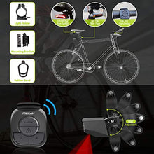 Load image into Gallery viewer, MEILAN X5 Smart Bike Tail Light with Turn Signals and Automatic Brake Light Wireless Remote Control Bike Rear Light Back USB Rechargeable Safety Warning Cycling Light Fits on Any Road Bicycle
