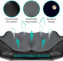 Load image into Gallery viewer, Shiatsu Neck and Back Massager with Soothing Heat, Nekteck Electric Deep Tissue 3D Kneading Massage Pillow for Shoulder, Leg, Body Muscle Pain Relief, Home, Office, and Car Use
