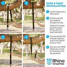 Load image into Gallery viewer, Tree Swing Straps Hanging Kit - Two 10ft Straps, Holds 2800 lbs (SGS Certified), Fast &amp; Easy Way to Hang Any Swing
