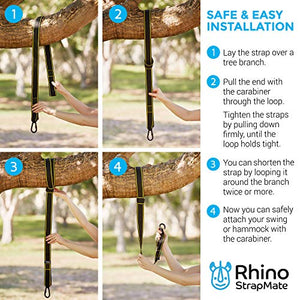 Tree Swing Straps Hanging Kit - Two 10ft Straps, Holds 2800 lbs (SGS Certified), Fast & Easy Way to Hang Any Swing