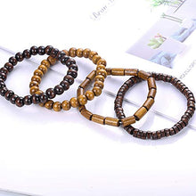 Load image into Gallery viewer, Finrezio 24 Pcs Braided Leather Bracelet Set for Women Men Wristbands Boho Ethnic Tribal Linen Hemp Cords Beads Wrap Bracelets String Handmade Jewelry
