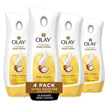 Load image into Gallery viewer, Olay Ultra Moisture Shea Butter In-Shower Body Lotion, Improves Dry Skin Hydration in 5 Days, 15.2 Fl Oz (Pack of 4)
