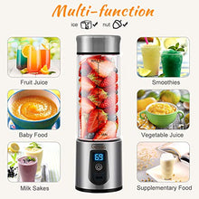 Load image into Gallery viewer, Portable Blender, G-TING Personal Smoothies Blender Cordless, Single Serve Mini Blender 450ml USB Rechargeable Small Juice Mixer Portable Juicer (Shakes, Smoothies, Home, Travel &amp; Gym) Food Grade
