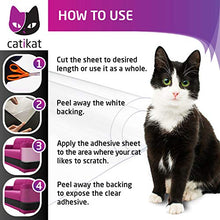Load image into Gallery viewer, Catikat XL Furniture Protectors from Cats 10 Pack - Safe Couch Protector from Cats - Larger 17&quot; x 12&quot; Cat Scratch Deterrent Training Tape Sheets - Transparent Cat Anti Scratching Protection Guards
