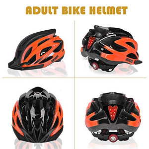 GASACIODS Bike Helmet, CPSC Certified Adjustable Lightweight Bicycle Helmets Specialized Cycling Helmet for Adult Men&Women Road and Mountain Bike with Detachable Visor&Rear LED Light