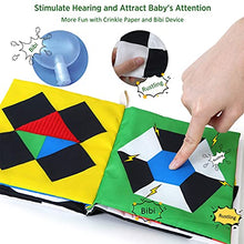Load image into Gallery viewer, beiens Baby Books Toys, High Contrast Black and White Books Non Toxic Fabric Touch and Feel Crinkle Cloth Books Early Educational Stimulation Toys for Infants Toddlers, Baby Gift Soft Toys Mirror
