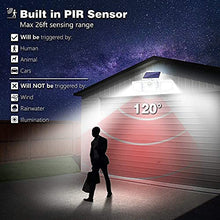 Load image into Gallery viewer, Bundle - 2 Pack Black LED Solar Motion Sensor Lights &amp; 2 Pack White LED Solar Motion Sensor Lights; 128 LED 800LM, 3 Adjustable Heads, 270° Wide Angle Illumination, IP65 Waterproof
