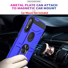 Load image into Gallery viewer, STARSHOP - T-Mobile Revvl 4 Case, with [Tempered Glass Protector Included] Metal Ring Stand Shockproof Drop Protection Phone Cover-Blue
