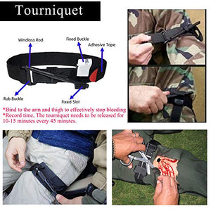 TOUROAM Tactical Emergency First Aid Medical Kit-MOLLE Admin Pouch IFAK-Wound Dressing Blood Control EMT Survival Trauma Kit-Camp Travel Car Medic Kit