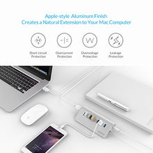 Load image into Gallery viewer, ORICO Aluminum 7 Port Super Speed USB3.0 Hub with 24W(12V/2A) Power Adapter and 3.3Ft. USB3.0 Cable Cord for iMac MacBook PC Laptop
