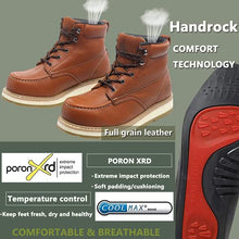 Load image into Gallery viewer, HANDROCK Work Boots for Men, 6" Soft Toe Mens Work Boots, Non-Slip Puncture-Proof Water Resistant Safety EH Moc Toe Construction Work Shoes (302/11)
