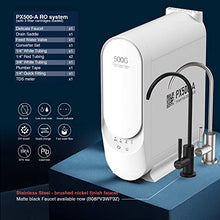 Load image into Gallery viewer, Frizzlife Reverse Osmosis Water Filtration System - Alkaline &amp; Remineralization, Superb Taste, Tankless, 500 GPD Fast Flow RO Filter, 1.5:1 Pure to Drain, Reduces TDS, Brushed Nickel Faucet, PX500-A
