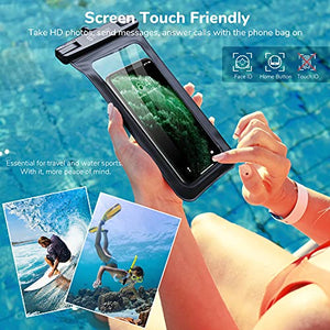 Syncwire Waterproof Phone Pouch [2-Pack] - Universal IPX8 Waterproof Phone Case Dry Bag with Lanyard Compatible with iPhone 13/12/11 Pro XS MAX XR X 8 7 6 Plus Samsung S22 S20 and More Up to 7 Inches