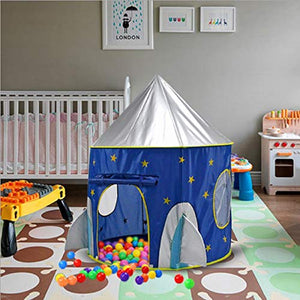 ELEOPTION Kids Play Tent Indoor Outdoor 3-in-1 Space Ship Play Tent for Boys Girls, Babies and Toddlers, Folding Kids Play Tent with Tunnel, Ball Pit Playhouse