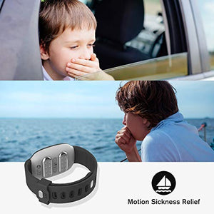 EmeTerm Relieve Nausea Electrode Stimulator Morning Sickness Motion Travel Sickness Vomit Relief Rechargeable No Gel Drug Free Wrist Bands Without Side Effects