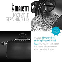 Load image into Gallery viewer, Bialetti - 7265 Bialetti Oval 5.5 Quart Pasta Pot with Strainer Lid, Nonstick, 1, Black
