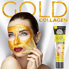 Load image into Gallery viewer, 24K Gold Facial Mask Collagen Peel-off with Skin Soft Brush Applicator, Whitening Anti-Wrinkle Lifting Firming Moisturizing Face Skin Care Masks 4.22 Fl.oz (gold60)
