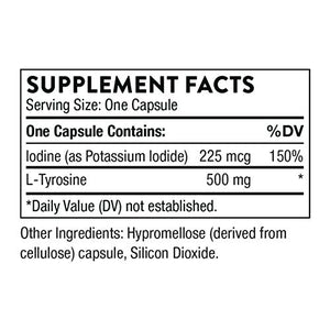 Thorne Research - Iodine & Tyrosine - Mineral and Amino Acid Support for Healthy Thyroid Function - 60 Capsules