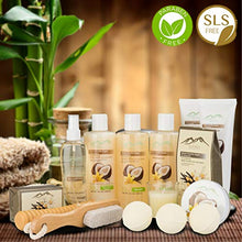 Load image into Gallery viewer, Premium Deluxe Bath &amp; Body Gift Basket. Ultimate Large Natural Spa Basket! #1 Spa Gift Basket for Women &amp; Bath Gift Sets for Women! Sulfate &amp; Paraben Free Home Spa Gift Set
