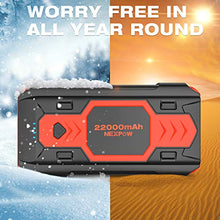 Load image into Gallery viewer, NEXPOW Battery Jump Starter 2500A 22000mAh Car Jump Starter (up to 8.0L Gas/8L Diesel Engines) 12V Car Battery Booster Pack with USB Quick Charge 3.0 and 4 LED Modes Red Blue Warning
