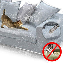 Load image into Gallery viewer, Clear Thicker Couch Cover for Pets, Heavy Duty Cat Scratch Sofa Cover for Protection Against Cat Dog Clawing, Waterproof Plastic Shield Covers for Couch, Sofa Slipover for Storage and Moving

