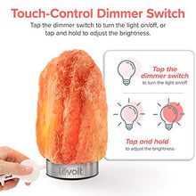 Load image into Gallery viewer, LEVOIT Kyra Himalayan Salt Lamp, Pink Rock Large Crystal Natural Himilian Gift Night Light (ETL Certified) Touch Dimmer, 2 Extra Bulbs, 18/8 Stainless Steel Base
