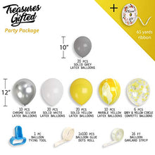 Load image into Gallery viewer, Elephant Baby Shower Decorations Balloon Garland &amp; Arch Kit Yellow Grey Silver White Balloons Agate Yellow Balloon Bumble Bee Party Supplies for Birthday Wedding Engagement Party Decorations
