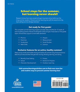 Summer Bridge Activities Workbook—Bridging Grades K to 1 in Just 15 Minutes a Day, Ages 5-6, Reading, Writing, Math, Science, Social Studies, Summer Learning Activity Book With Flash Cards (160 pgs)