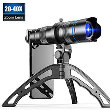 Load image into Gallery viewer, Apexel HD 20-40X Zoom Lens with Tripod Telephoto Mobile Phone Lens Telescope for iPhone Samsung Other Smartphones Hunting Camping Sports
