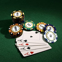 Load image into Gallery viewer, Clay Poker Chips 14 Gram Monte Carlo-Pack of 50 Chips ($1 White)

