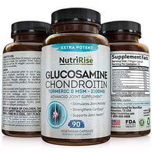 Load image into Gallery viewer, Glucosamine Chondroitin MSM Turmeric 2100mg - 3X Triple Strength Joint Supplement for Men &amp; Women. Supports Pain Relief for Knees, Back, Hips &amp; Inflammation. Gluten-Free &amp; Non-GMO
